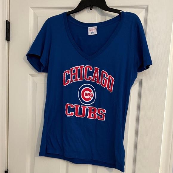 Tops - Women's V-Neck Tee - Blue